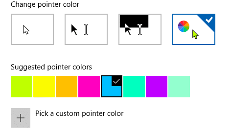 установить собственный цвет для указателя мыши в Windows 10 pic2p