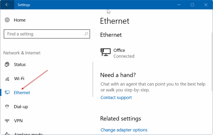 установить Ethernet-соединение как лимитное в Windows 10 pic2