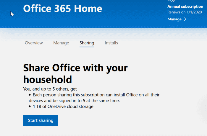 поделиться подпиской на Office 365 для дома с другими pic1