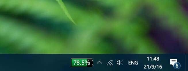 показать процент заряда батареи на панели задач в Windows 10 pic4
