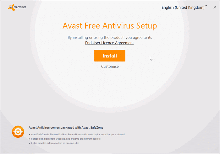 удалить или удалить браузер avast Safezone с ПК с Windows pic01