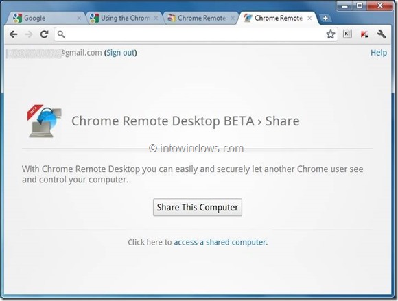 использовать удаленный рабочий стол Chrome, шаг 6