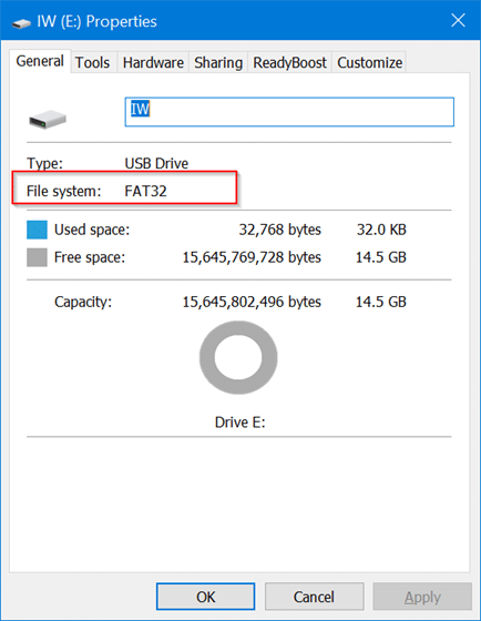 используйте управление дисками для разделения USB на Windows 10 pic2