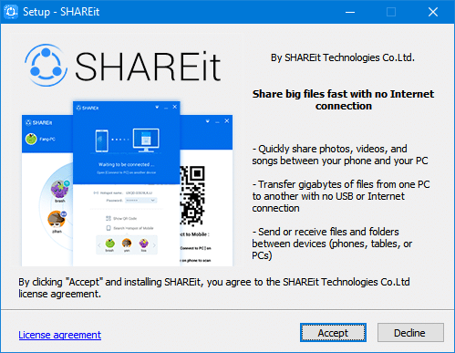 используйте Shareit для передачи файлов между двумя компьютерами рис.1