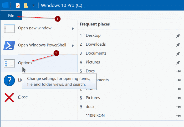 просмотреть скрытые системные файлы в Windows 10 рис.1